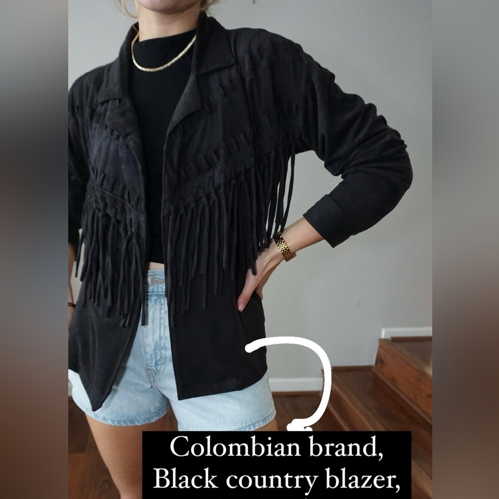 Fringe Faux Suede Leather Jacket